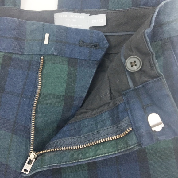 Club Monaco Davis Slim Men Dress Pants Plaid 28x32 - Picture 5 of 8